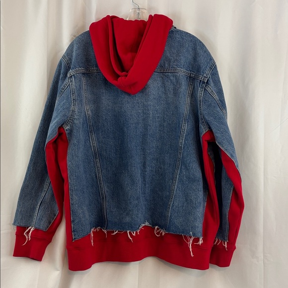 EUC Levi’s szXL Ex-Boyfriend Hybrid Trucker jacket…hooded denim jacket… - Picture 5 of 5